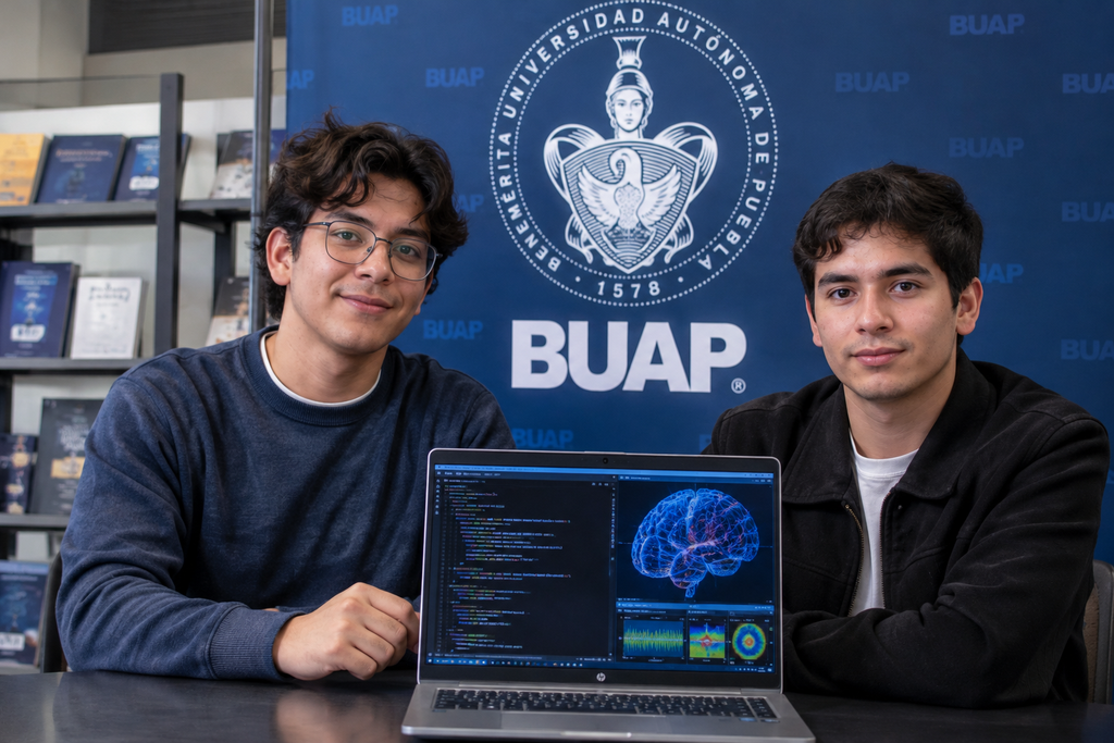 Alfredo Navarrete Montes y Alejandro Amador Lagunes, alumnos de la Facultad de Ciencias de la Computación, obtuvieron el primer lugar en la categoría de detección temprana del concurso MentalRiskES 2026, celebrado en el marco de un encuentro académico en la Universidad de León, España.
